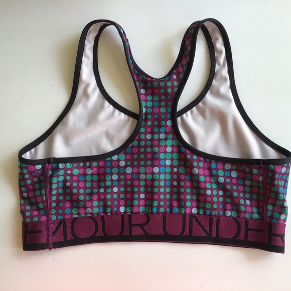 UNDER ARMOUR POLKA DOT SPORTS BRA MEDIUM - Picture 2 of 10